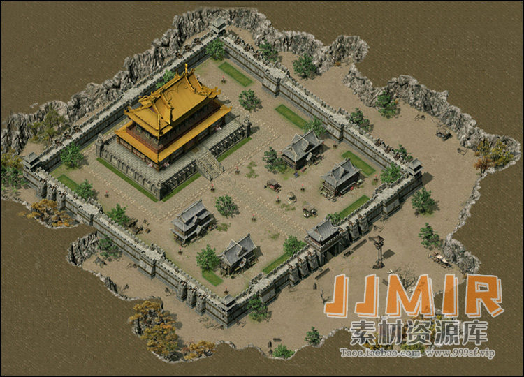传奇地图素材 沙巴克/主城系列 高清独立地砖地图/完整封边CZ046