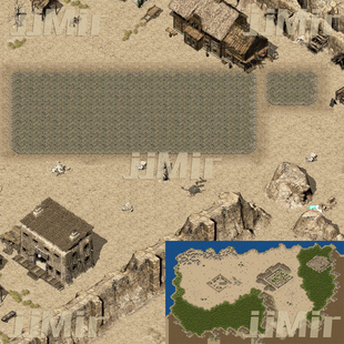 传奇地图素材 复古土城 盟重土城 无补丁地砖地图-TC083