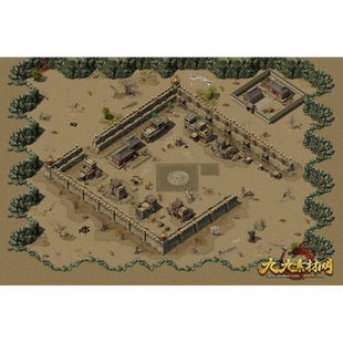 传奇地图素材 传战城镇系列 沙漠土城 高清动态独立地砖 无缝封边