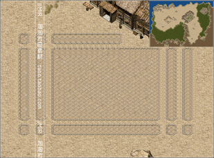 传奇地图素材 复古土城 盟重土城 半独立地砖地图 完整封边