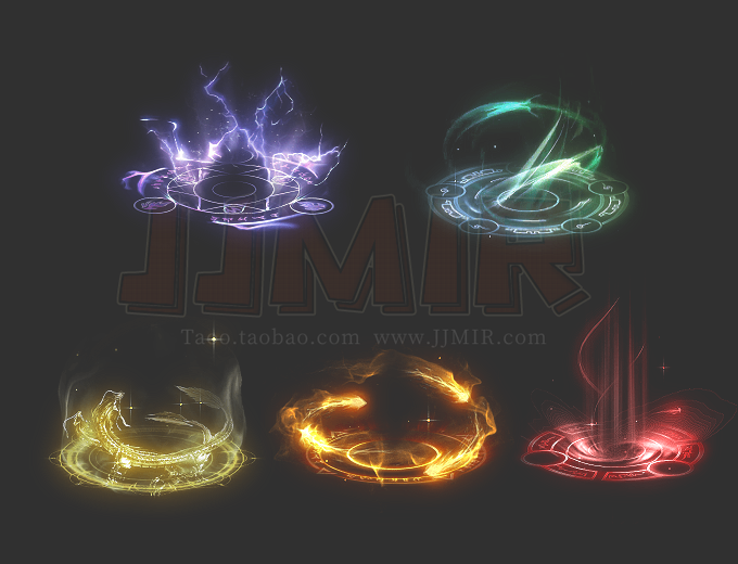 传奇脚底光环素材 5组轮转诸天 灭天神环 高清动态 png格式 tx016