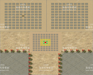 传奇地图素材 2张龙虎棋盘百人战擂台地图 带配套脚本-HD291