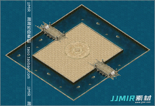 传奇地图素材 海岛系列 河道等待区 高清独立动态地砖-UZ096