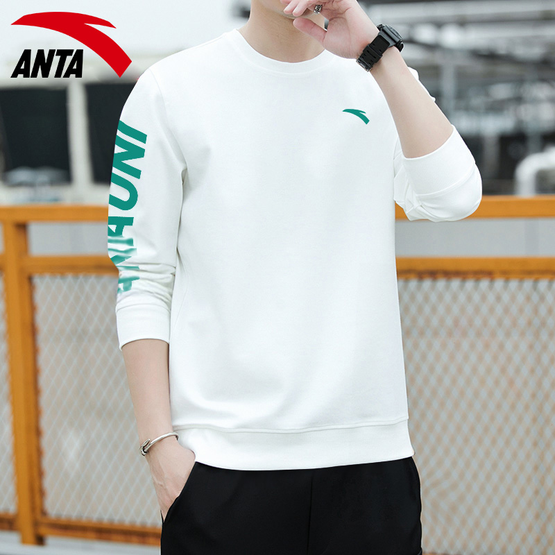 安踏男圆领卫衣运动上衣