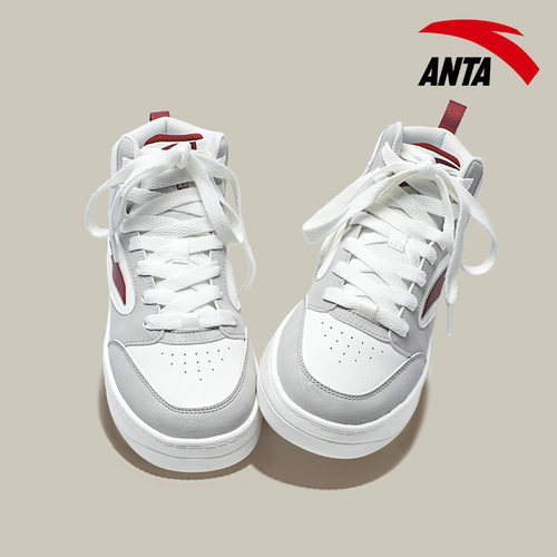 安踏官方旗舰店厚底高帮板鞋女