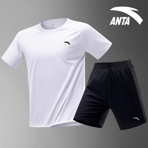 安踏运动套装男速干夏季休闲套装