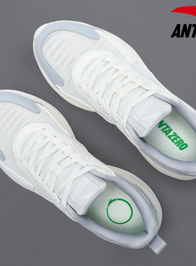 安踏跑步鞋男白色网面透气2026春季新款轻便官网羽毛球百搭运动鞋