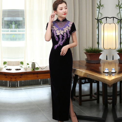 刺绣婚宴旗袍第五衣柜复古妈妈装