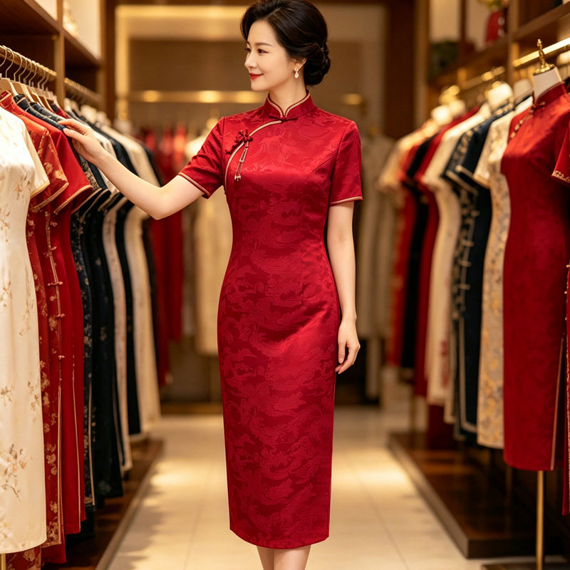 婚宴丈母娘婚礼服装旗袍