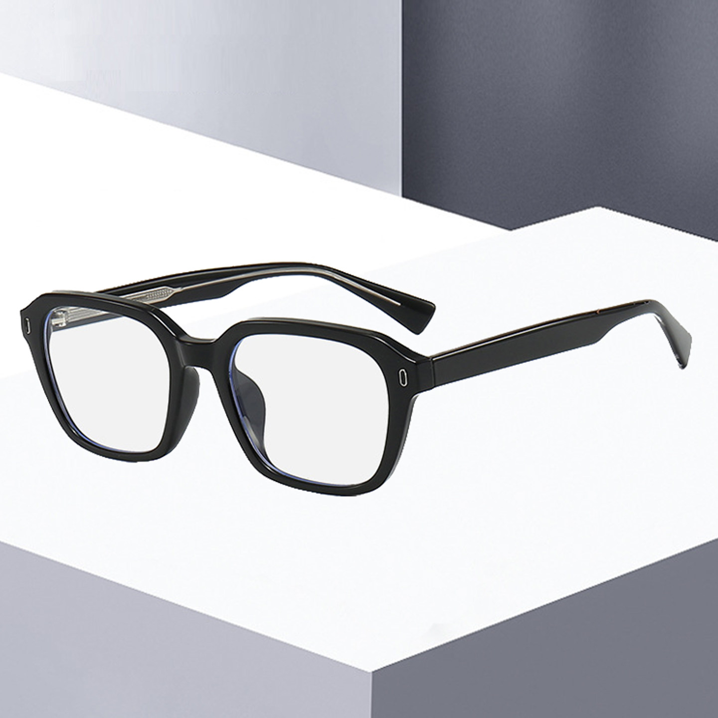 时尚潮流韩版复古大框男款女士TR90插芯脚防蓝光眼镜框架近视可配