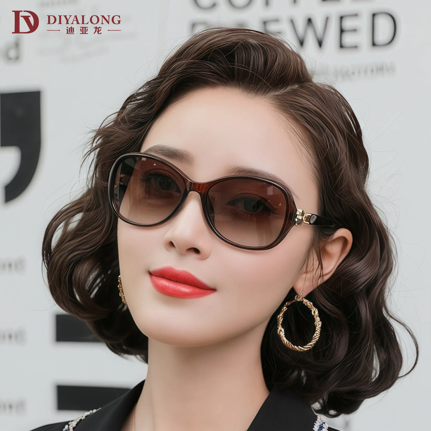 迪亚龙品牌墨镜女2026新款高级感四叶草时尚优雅防紫外线太阳眼镜