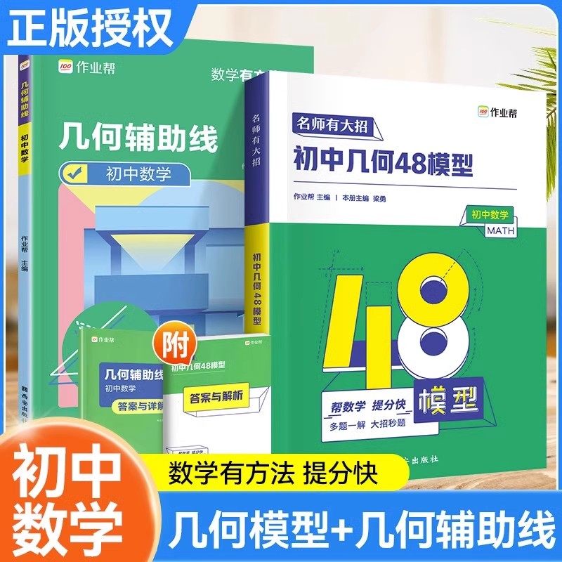 2025新 初中几何48模型几何辅助线函数专题训练七八九年级数学与解题通法技巧名师有大招中考初 二一三作业帮压轴题个种四十八万唯