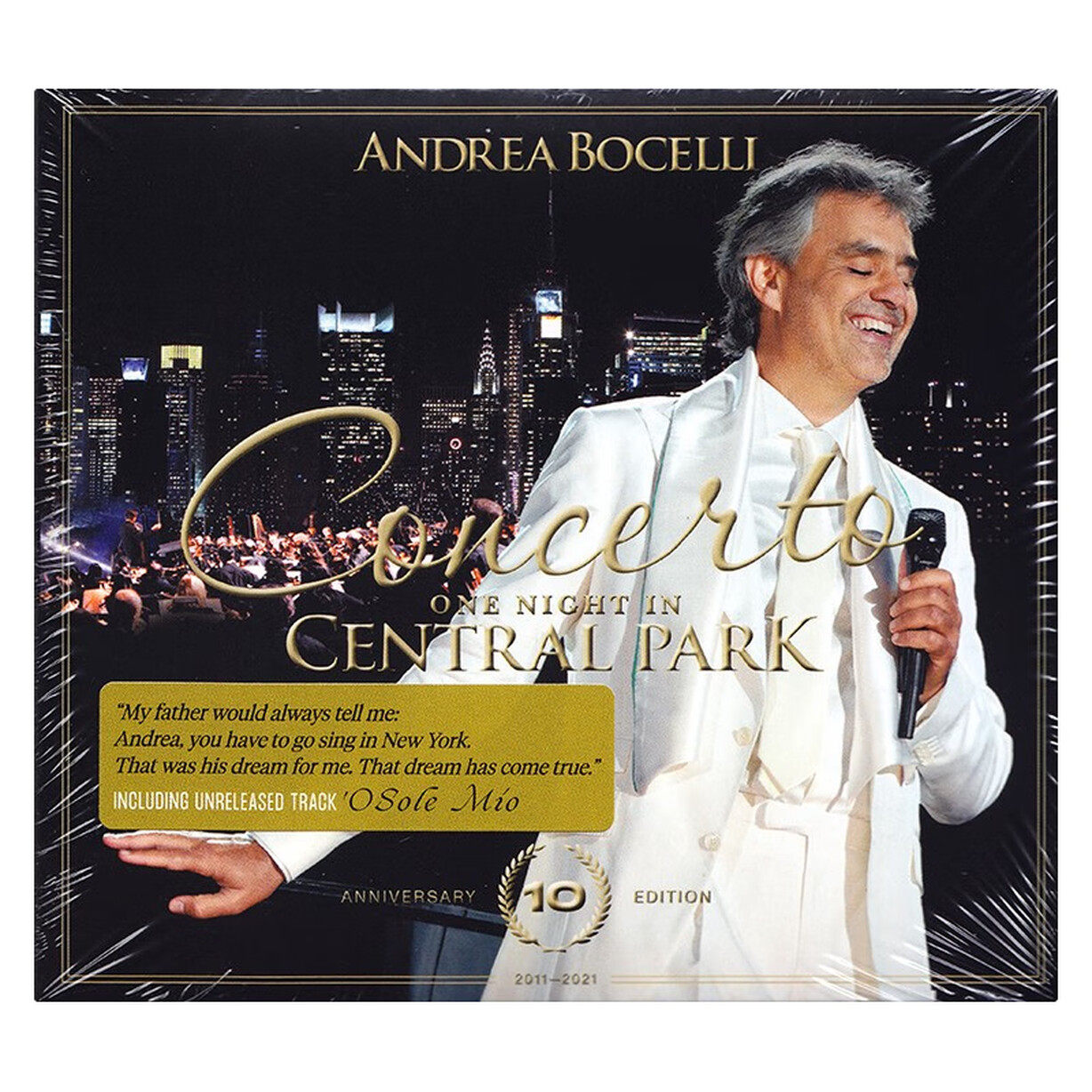 正版 Andrea Bocelli 安德烈波切利 纽约中央公园音乐会 10周年CD