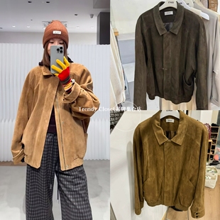 韩国正品现货 Ethos 23新款 复古宽松休闲百搭麂皮夹克外套