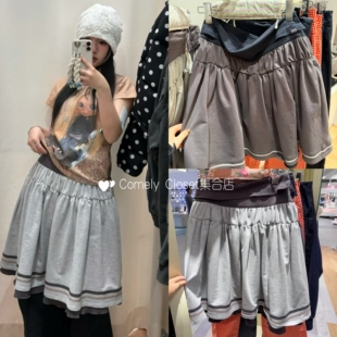 韩国正品 coyseio x blythe 26新 联名款 褶皱运动风美式半身裙女