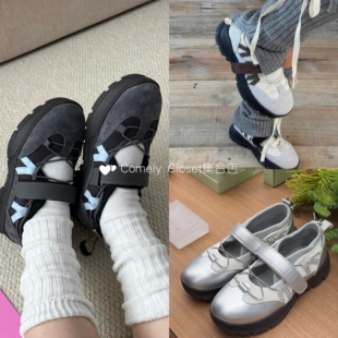 北京现货 glowny联名rockfish 鞋厚底玛丽珍女鞋魔术贴芭蕾舞鞋