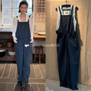 背带裤 买手店 通勤宽松休闲抽绳连体裤 2026春夏新款 女 Viaplain