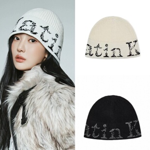 买手店 Matinkim 2026早春新款 保暖拼色提花针织帽毛线帽冷帽子