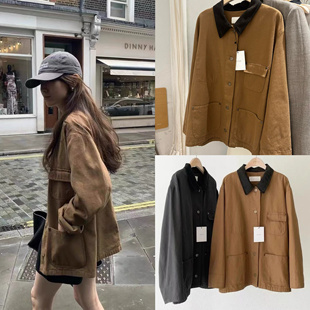 北京现货 ounce 24秋季新款 气质复古百搭单排扣工装风衣夹克外套
