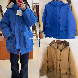 买手店 sienne 24冬季新款 noah保暖连帽毛领收腰羽绒服长袖外套