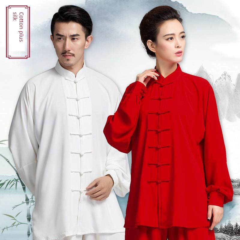 采购产品棉丝男太极套装,女春秋太极练习套装,秋冬武术套装,中
