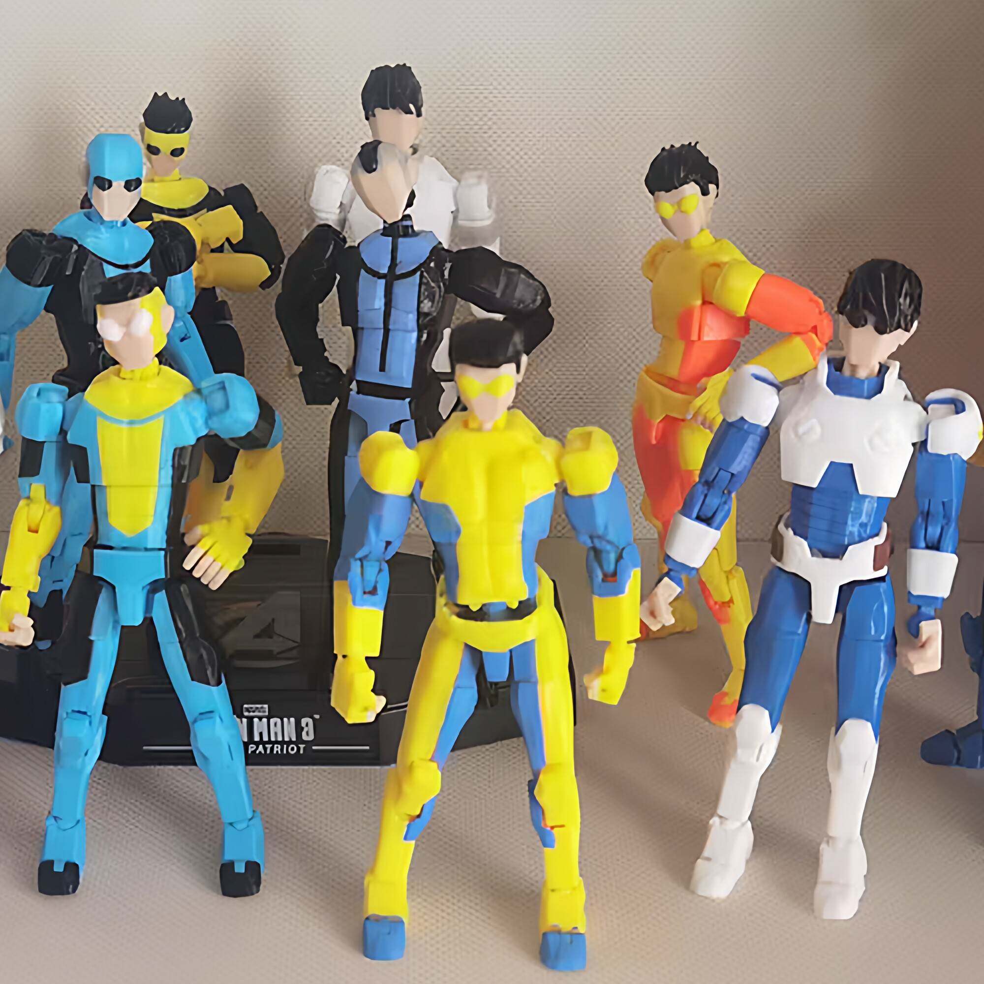 动漫周边3D打印无敌少侠4战斗马克合集玩具人偶关节可动手办模型