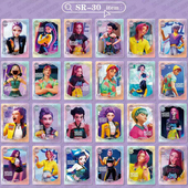 猎魔女团SSR卡片厚卡整盒稀有卡牌K Pop恶魔猎人镭射闪卡收藏卡包