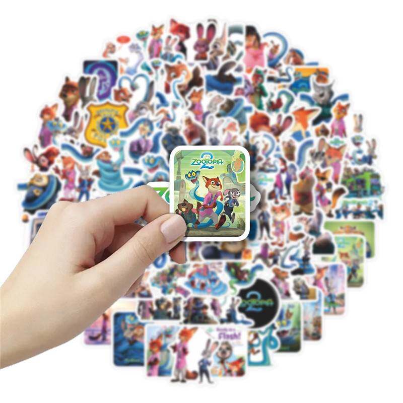 Zootopia疯狂动物城2电影新款贴纸盖瑞闪电兔子警官卡通diy装饰贴