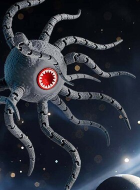 巨型菊花怪vs苏醒的月亮The Moon woke Up星球吞噬者模型3D模型