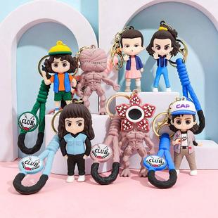 2025新怪奇物语钥匙扣食人花Eleven达斯汀公仔手办挂件送朋友礼物