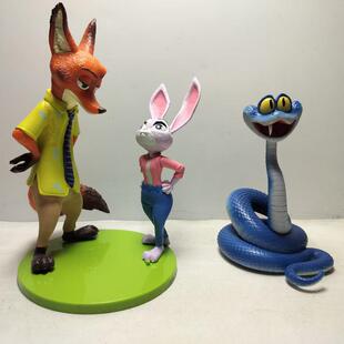 跨境动漫疯狂动物城2朱迪尼克的故事盖瑞蛇手办摆件甜蜜依靠模型