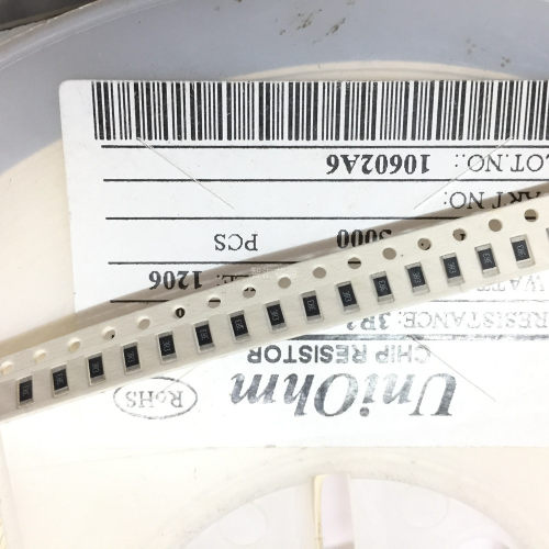 贴片电阻 1206 精度 5% 1/4W 3R3 丝印打字3R3 100只的价格