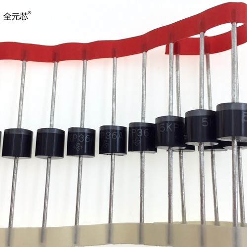5KP36A 单向TVS瞬变抑制二极管 直插管 P600 R-6 36V 5000W