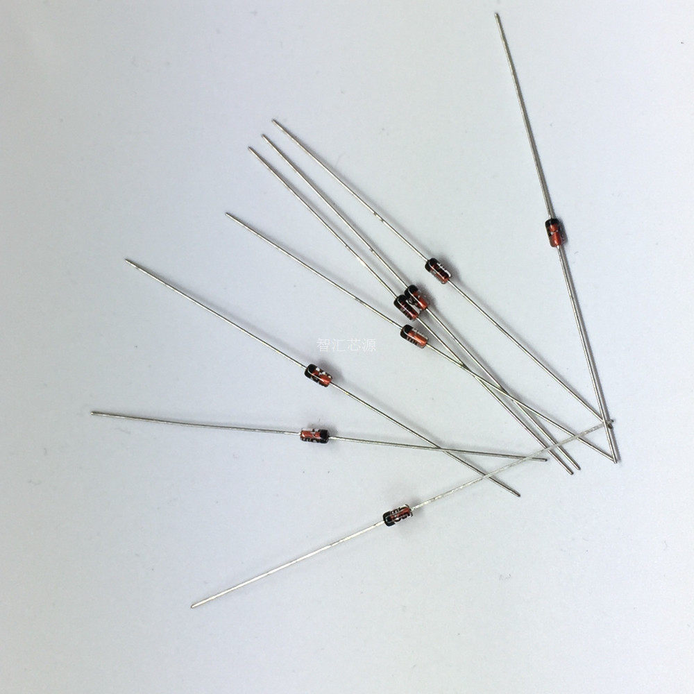 直插二极管  BZX55C5V1 1/2W 0.5W 5.1V 稳压 50只2元 - 实物图