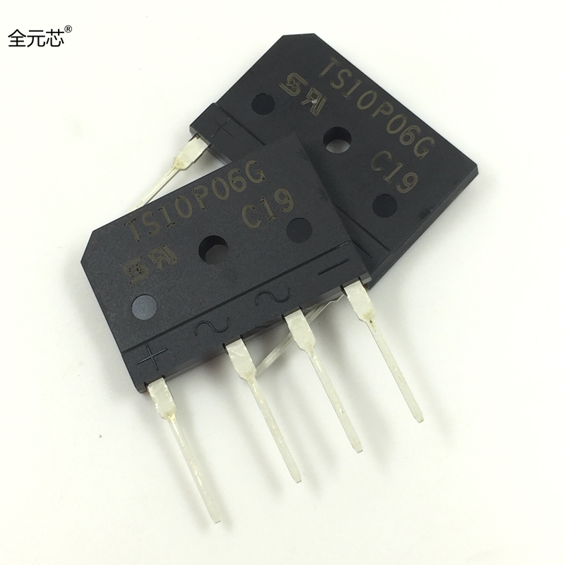 TS10P06G 整流桥 桥堆 10A800V 大功率排桥 扁桥 整流器直插4脚