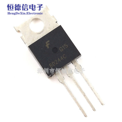 BD244C 三极管 TO-220 晶体管 100V 6A 65W PNP 中等功率线性
