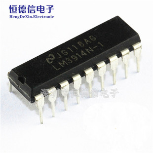 直插 LM3914N-1 LED条形图显示驱动器 DIP-18