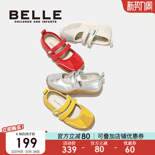 儿童薄底德训鞋 女童鞋 26春季 新款 百丽芭蕾运动玛丽珍鞋 赛车鞋 单鞋