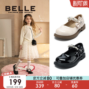 新款 女孩公主鞋 儿童时尚 百丽童鞋 中大童皮鞋 春季 单鞋 女童玛丽珍鞋