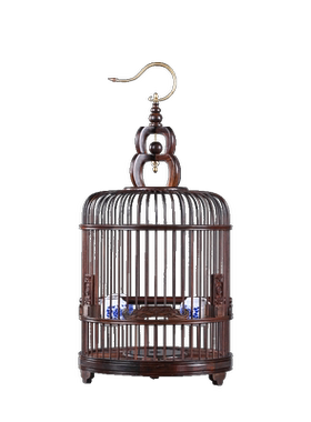 天纵大红酸枝新款鸟笼