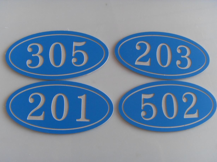 更衣柜编号双色板防水数字标牌