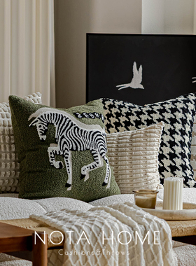 波西米亚抱枕套酒店软装千鸟格靠枕卧室床头靠垫飘窗方枕车用抱枕