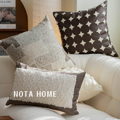 中古皮质抱枕现代简约轻奢柔软