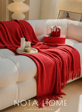 26年新年喜庆红色毯子新家空调毯办公室休闲毯客厅沙发毯车载毛毯