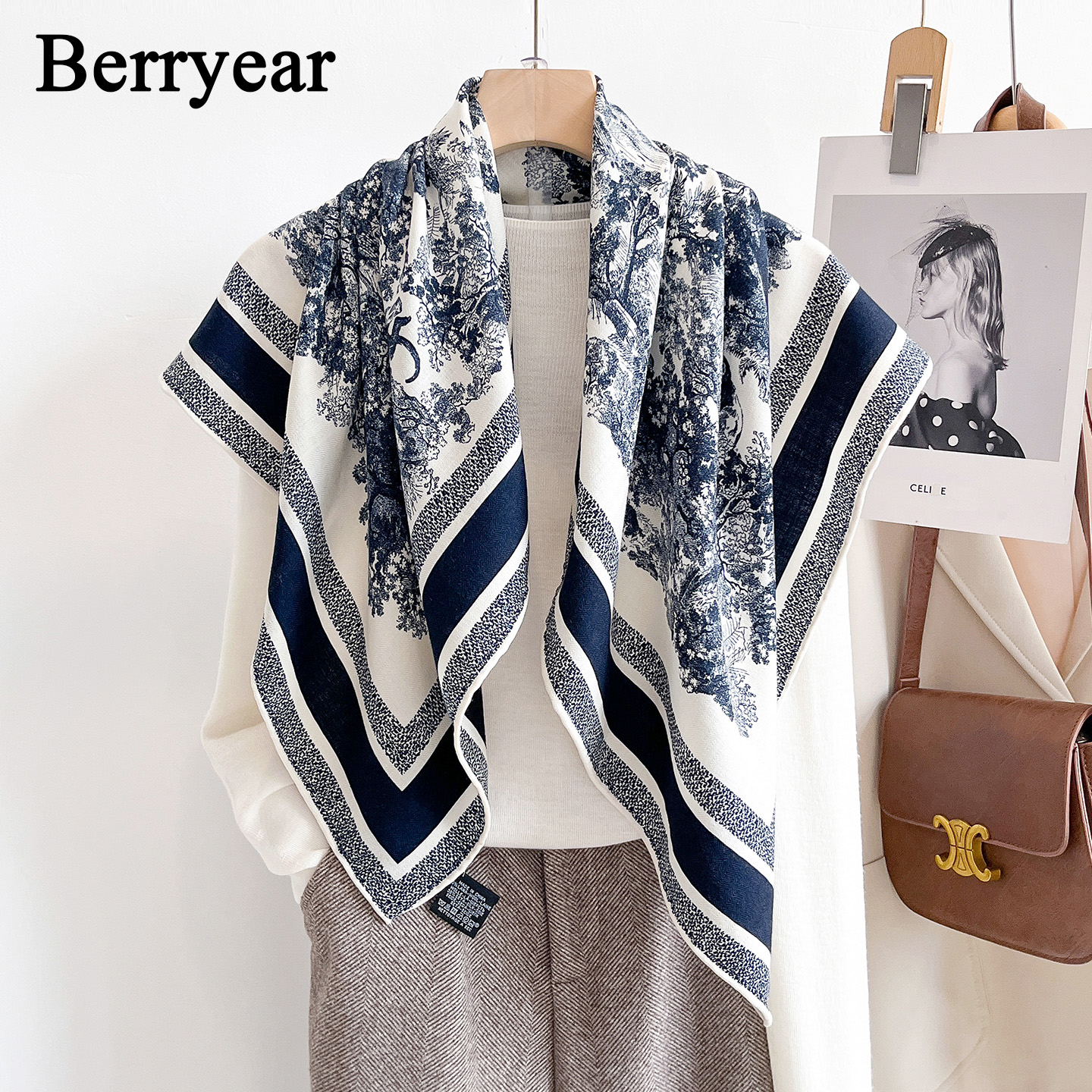 真丝羊毛围巾丝巾女披肩外搭领巾