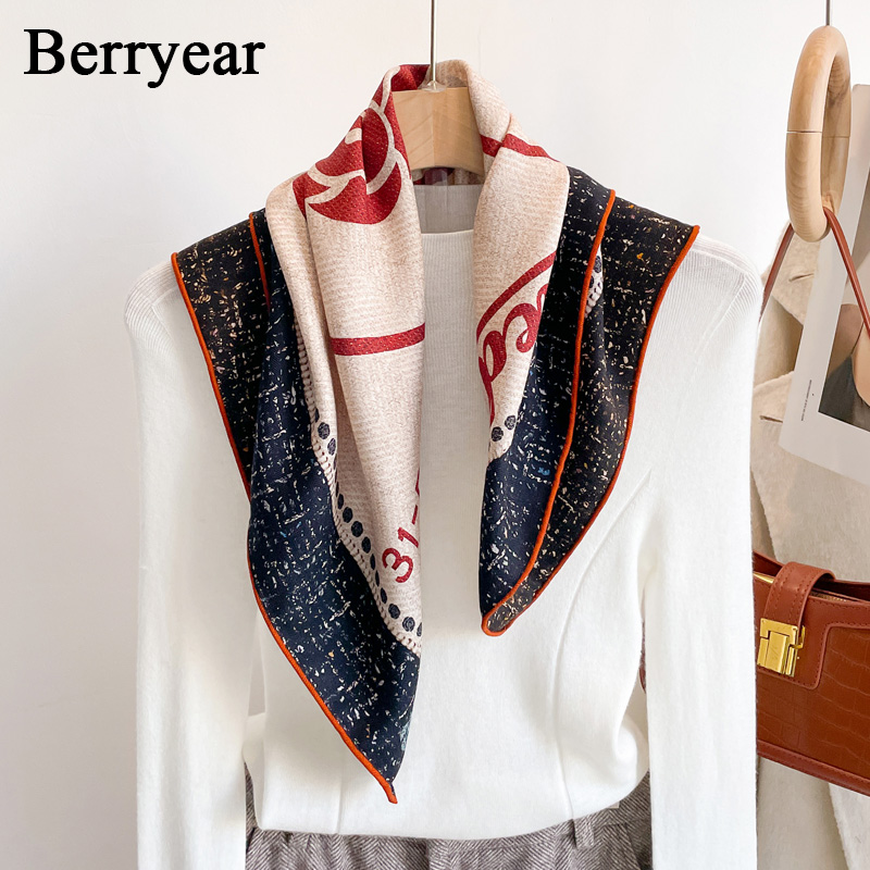 真丝小方巾丝巾羊毛围巾女高级感