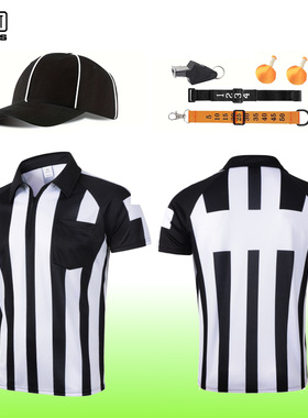 CNFL专用橄榄球比赛专业条纹裁判服男女户外宽松裁判服裁判足球