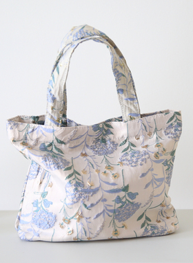 loan独立设计 法式立体精致花朵手提袋 百搭轻便可爱小拎包