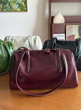 loan2024复古手提包女大容量通勤托特包包高级感百搭单肩斜挎包