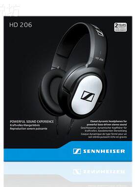 SENNHEISER/森海塞尔HD206头戴式有线 线环绕立体声低音发烧监听